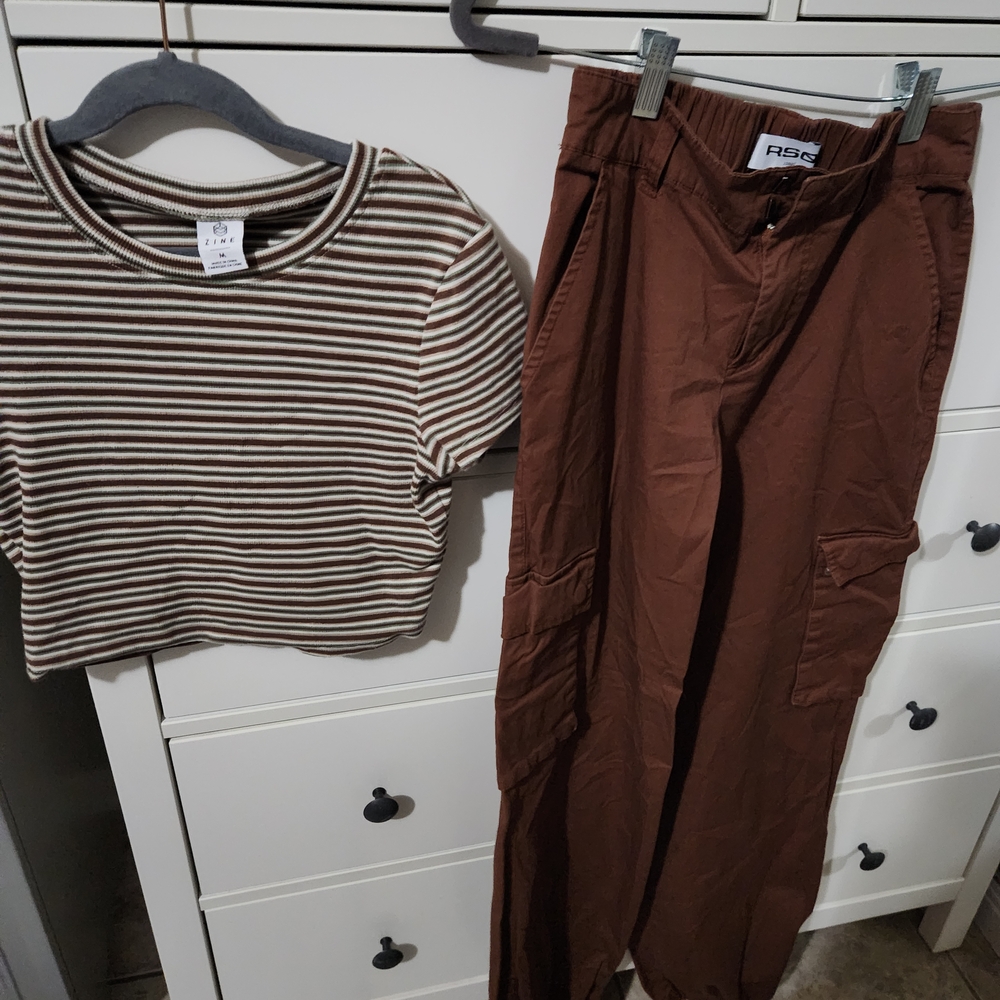 Zine Striped Tee in Earth Tones